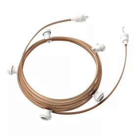   Ready to use with a 7.5 m Lumet string light set, 5 white lamp holders, hangers and plugs