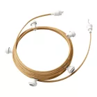 Ready to use with a 7.5 m Lumet string light set, 5 white lamp holders, hangers and plugs