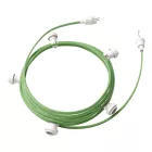 Ready to use with a 7.5 m Lumet string light set, 5 white lamp holders, hangers and plugs