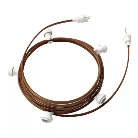   Ready to use with a 7.5 m Lumet string light set, 5 white lamp holders, hangers and plugs