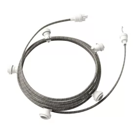   Ready to use with a 7.5 m Lumet string light set, 5 white lamp holders, hangers and plugs