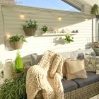 Ready-assembled, 12.5 m Lumet string light set with 10 white lamp holders, hook and plug