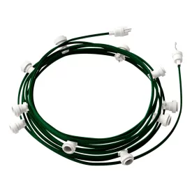   Ready-assembled, 12.5 m Lumet string light set with 10 white lamp holders, hook and plug