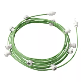   Ready-assembled, 12.5 m Lumet string light set with 10 white lamp holders, hook and plug