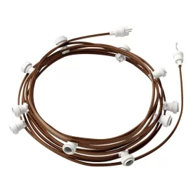   Ready-assembled, 12.5 m Lumet string light set with 10 white lamp holders, hook and plug