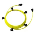 Ready-made, 7.5 m Lumet string light set with 5 black lamp holders, hook and plug