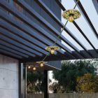 Maioliche' String Light Lumet system from 7.5 m, with fabric cable, 5 lamp holders and lampshades, hook and black plug