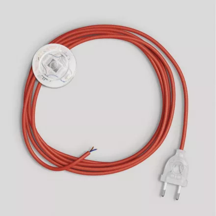 Light red cable lamp cord, 3 m