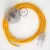  Connection base, RM10 yellow rayon 3 m. Choose the color of the switch and plug.