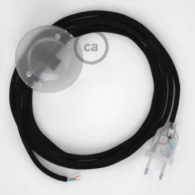    Connection base, RM04 black artificial silk 3 m. Select the color of the switch and connector.