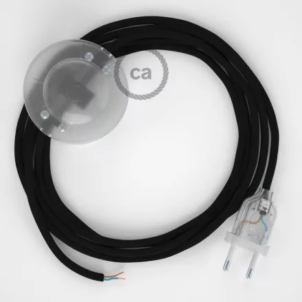  Connection base, RM04 black artificial silk 3 m. Select the color of the switch and connector.