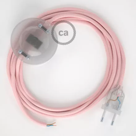 Connection base, RM16 Baby Pink Rayon 3 m. Choose the color of the switch and plug.