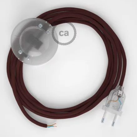 Connection base, RM19 Burgundy Rayon 3 m. Choose the color of the switch and connector.