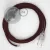 Connection base, RM19 Burgundy Rayon 3 m. Choose the color of the switch and connector.