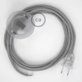    Connection base, RL02 Shiny silver rayon 3 m. Choose the color of the switch and connector.