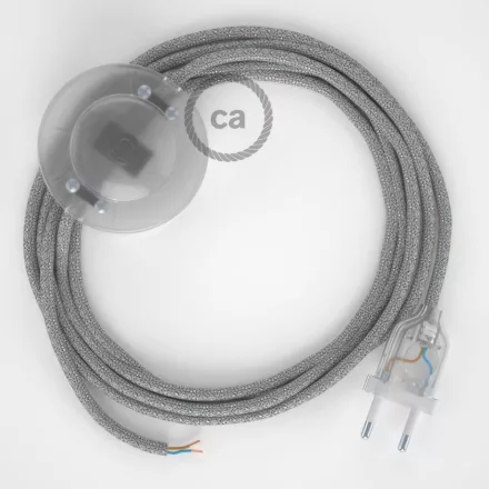  Connection base, RL02 Shiny silver rayon 3 m. Choose the color of the switch and connector.