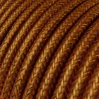 Lamp cord with polished and shiny copper cable, 3 m