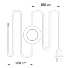 Lamp cord with polished and shiny copper cable, 3 m