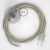  Connection base, RC43 Dove Cotton 3 m. Choose the color of the switch and connector.