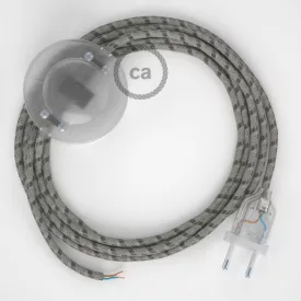   Connection base, RD53 Bark Stripes cotton and natural canvas 3 m. Choose the color of the switch and connector.