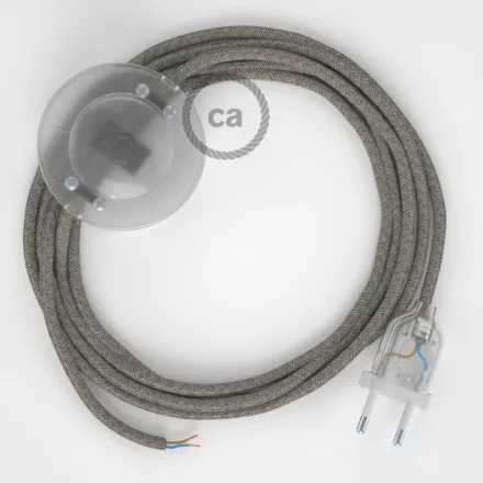  Connection base, RD62 Thyme Green diamond cotton and natural linen 3 m. Choose the color of the switch and connector.