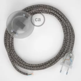    Connection base, RD64 anthracite diamond cotton and natural canvas 3 m. Choose the color of the switch and connector.