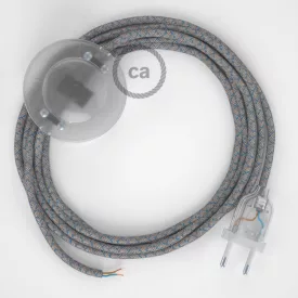    Connection base, RD65 Blue Steward diamond cotton and natural canvas 3 m. Choose the color of the switch and connector.