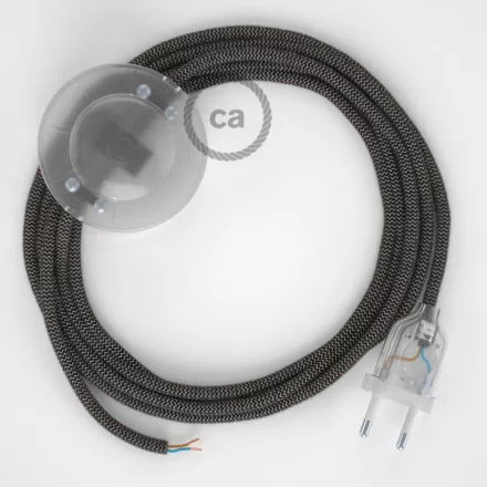  Connection base, RD74 anthracite zigzag cotton and natural linen 3 m. Select the color of the switch and connector.