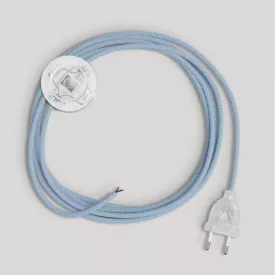 Cabling for lamp with blue Steward cotton cable, 3 m