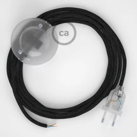  Connection base, RL04 Shiny black rayon 3 m. Select the color of the switch and connector.