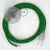  Connection base, RL06 Shimmering green artificial silk 3 m. Select the color of the switch and connector.