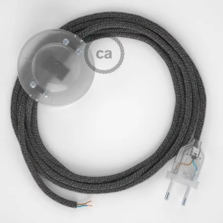  Connection base, RS81 black cotton and natural linen 3 m. Select the color of the switch and connector.