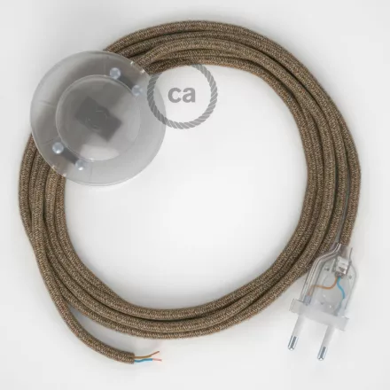  Connection base, RS82 brown cotton and natural linen 3 m. Select the color of the switch and connector.