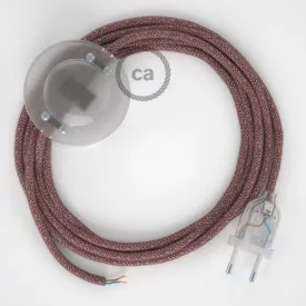   Connection base, RS83 red cotton and natural linen 3 m. Select the color of the switch and connector.
