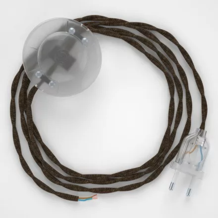  Connection base, TN04 Brown natural canvas 3 m. Select the color of the switch and connector.