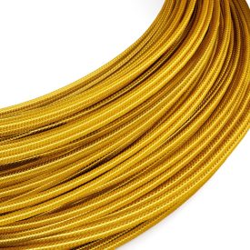    Extra low voltage power cable with silk-effect fabric coating, Gold RM05 - 50 m