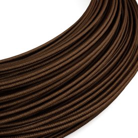    Extra low voltage power cable with silk-effect fabric coating, brown RM13 - 50 m