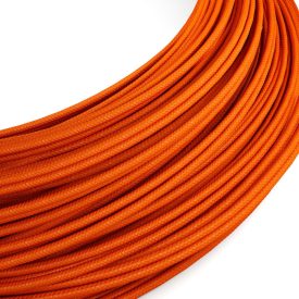   Extra low voltage power cable with silk-effect fabric coating, orange RM15 - 50 m