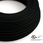  Round electrical cable 150 ft (45.72 m) reel RC04 black cotton - UL listed