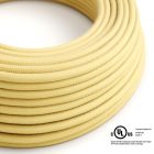  Round electrical cable 150 ft (45.72 m) reel RC10 light yellow cotton - UL listed