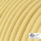  Round electrical cable 150 ft (45.72 m) reel RC10 light yellow cotton - UL listed
