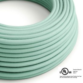   Round electrical cable 150 ft (45.72 m) reel RC34 milk and mint cotton - UL listed