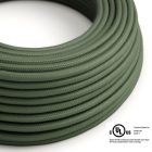  Round electrical cable 150 ft (45.72 m) reel RC63 green gray cotton - UL listed