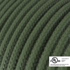  Round electrical cable 150 ft (45.72 m) reel RC63 green gray cotton - UL listed