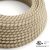  Round electrical cable 150 ft (45.72 m) reel RD53 Striped Bark cotton and natural canvas – UL listed