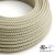  Round electrical cable 150 ft (45.72 m) reel RD62 pastille green thyme cotton and natural canvas - UL listed