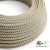 Round electrical cable, 150 ft (45.72 m) reel RD64 anthracite cotton and natural linen – UL listed