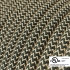  Round electrical cable 150 feet (45.72 m) reel RD74 ZigZag anthracite cotton and natural canvas - UL listed