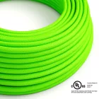Round electrical cable, 150 ft (45.72 m) reel RF06 Green Fluo Rayon – UL listed
