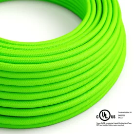   Round electrical cable, 150 ft (45.72 m) reel RF06 Green Fluo Rayon – UL listed